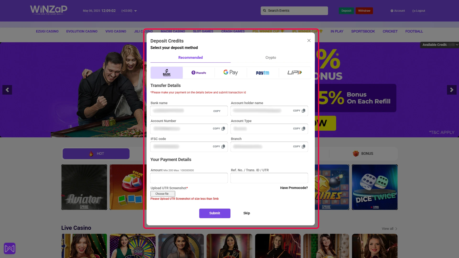 Fill in the details and complete the payment.