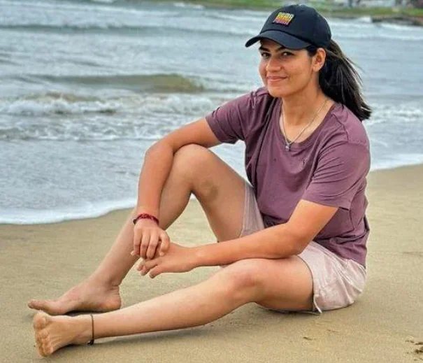 Yastika Bhatia enjoying her free time on a beach.