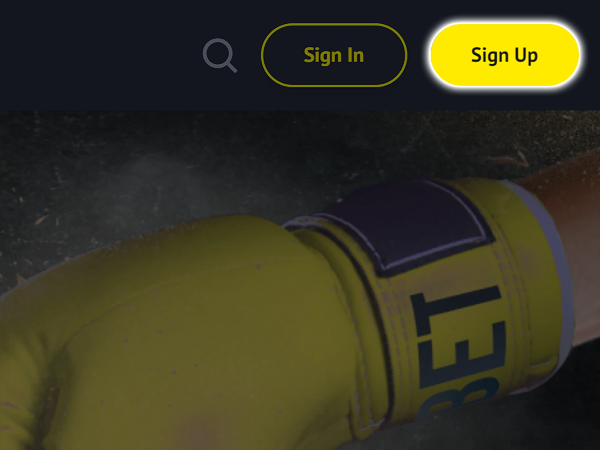 Start the registration process at Yonibet by using the sign up button.